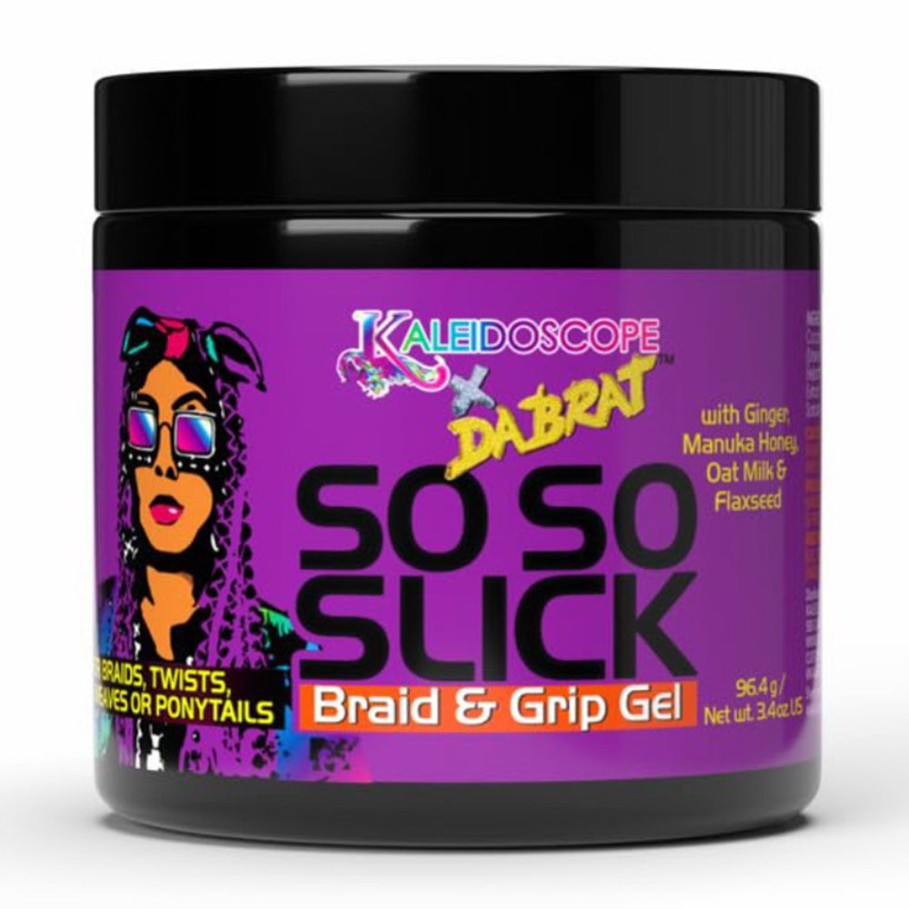 Kaleidoscope X Da Brat So So Slick Braid and Grip Gel for Strong Hold Smooth Edges and Shine 3.4Oz (96.4g)